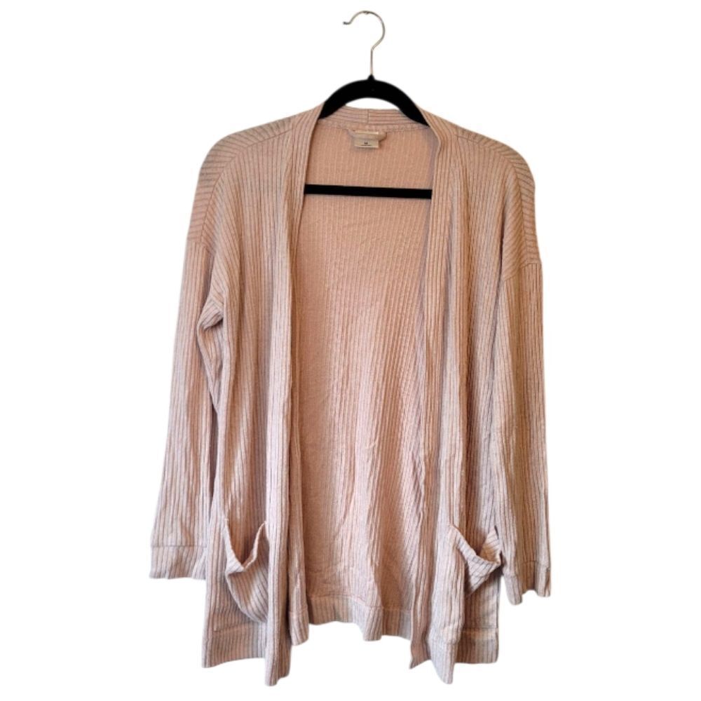 Soma Women's Light Blush Fuzzy Cardigan Size M